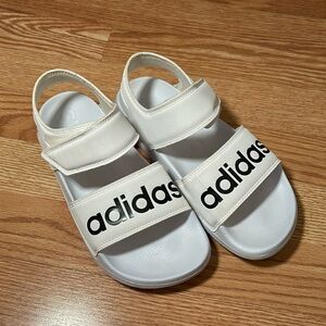white adidas sandals